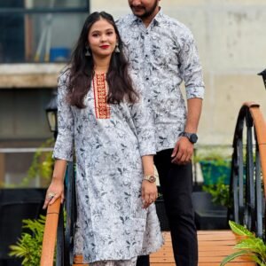 ম্যাচিং কাপল ড্রেস শার্ট টু পিস